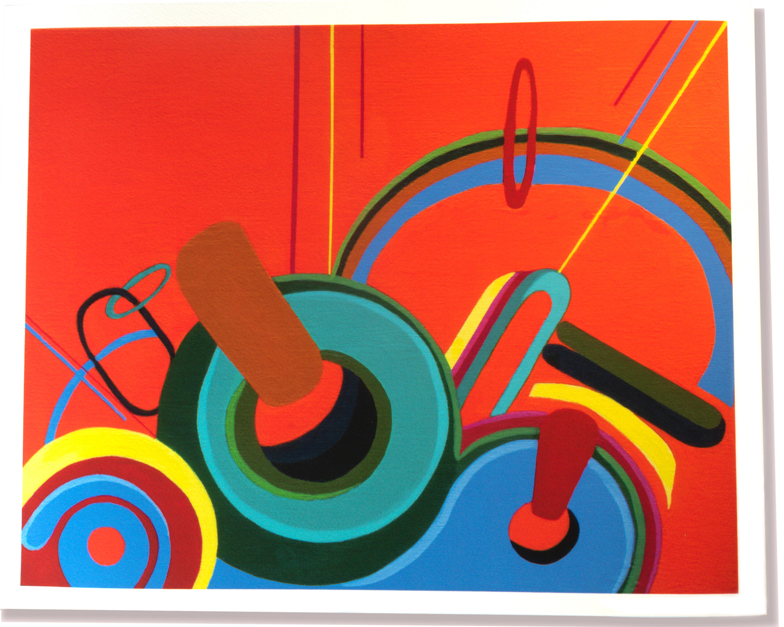 "I'm feeling brown & blue" 16x20in acrylic on canvas