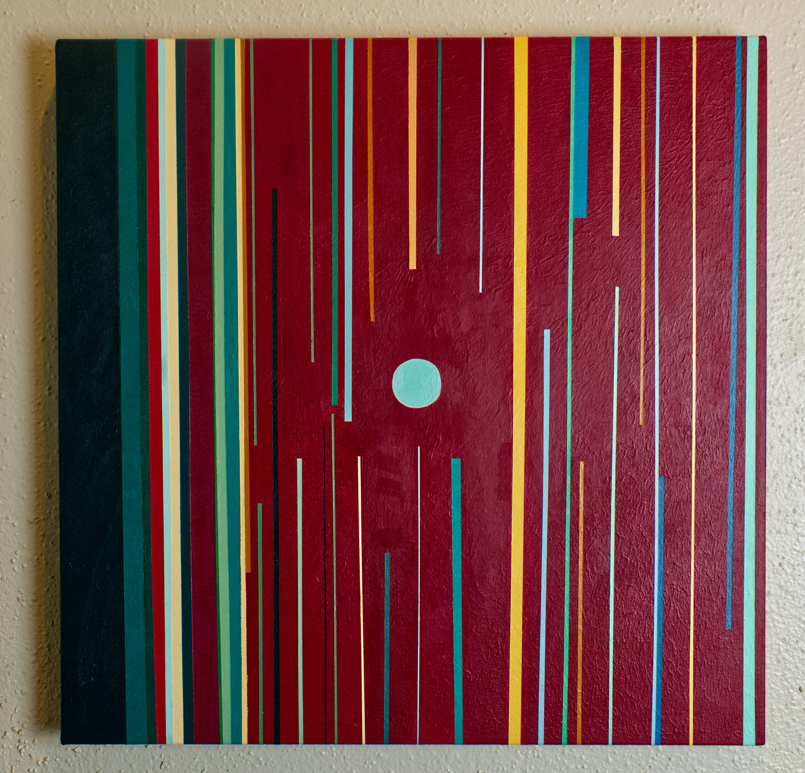 "I'm feeling brown & blue" 16x20in acrylic on canvas